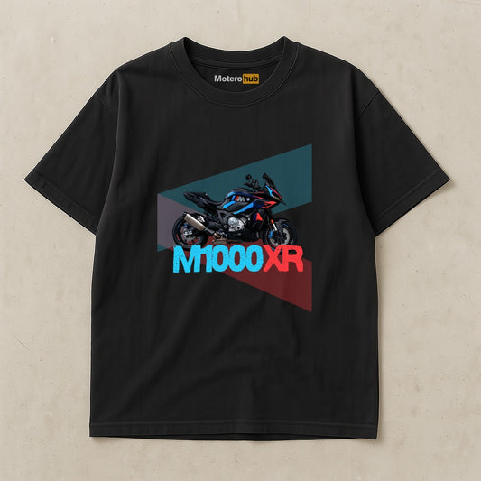 Camiseta Negra de Moto BMW M1000XR – Estilo Deportivo para Moteros